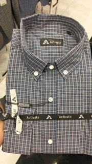 Button-Down Shirt - Navy/Beige Check