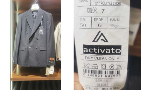 Double-Breasted Suit 501 - Dark Grey Check