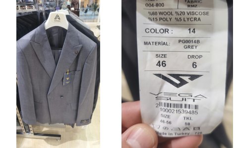 Double-Breasted Suit 729 - Grey