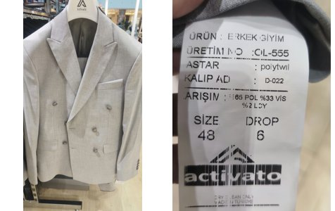 Double-Breasted Suit OL-555 - Light Grey