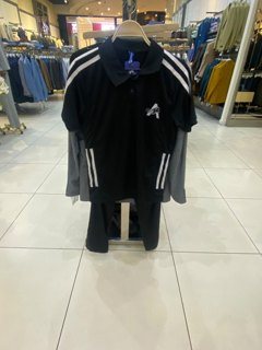 Sport Polo + Pants Set - Black