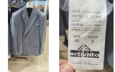 Double-Breasted Suit OL-555 - Blue Grey