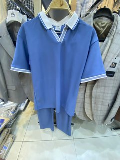 Polo Set Top + Pants - Blue