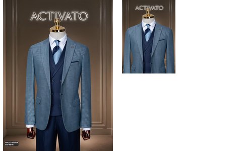 Suit Economic 494 - Light Blue Pattern